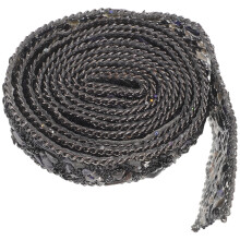 1PiĂšces Ruban Cristal Noir Strass RĂ©sine DĂ©coration DIY Ăclatant