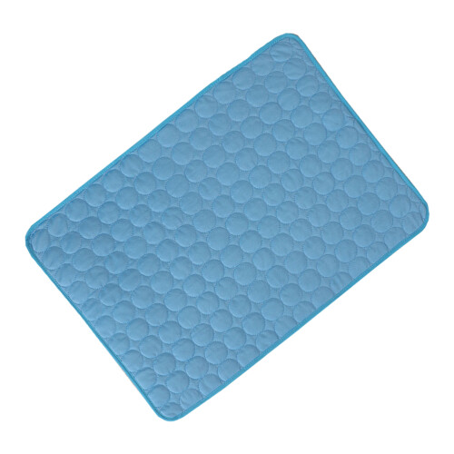 4Pcs Foldable Sky-Blue Cooling Pad Breathable Pet Mat for Small Dogs 1