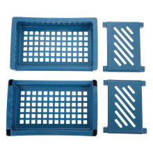 4Pcs Navy Plastic Pet Resting Bed Double-Layer Hamster Sleep Bed