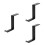 3Pcs Premium Metal Headphone Hook Black Practical Home Storage Rack 4