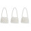 3St Witte Parel Handtas Compact Vrouwen 4