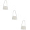 3St Witte Parel Handtas Compact Vrouwen 9