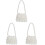 3St Witte Parel Handtas Compact Vrouwen 2