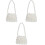 3St Witte Parel Handtas Compact Vrouwen 3