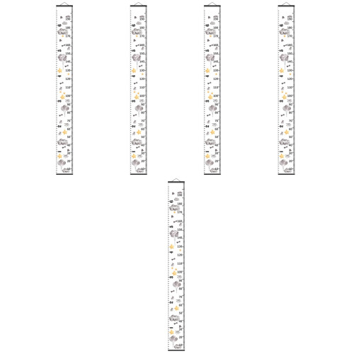 5St Meetlat Groeimeter in Donkergrijs, En 2