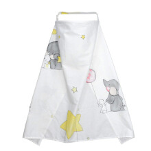 Flamingo and Elephant Cotton Nursing Cover – Breathable Breastfeeding Apron for Baby Feeding Privacy
