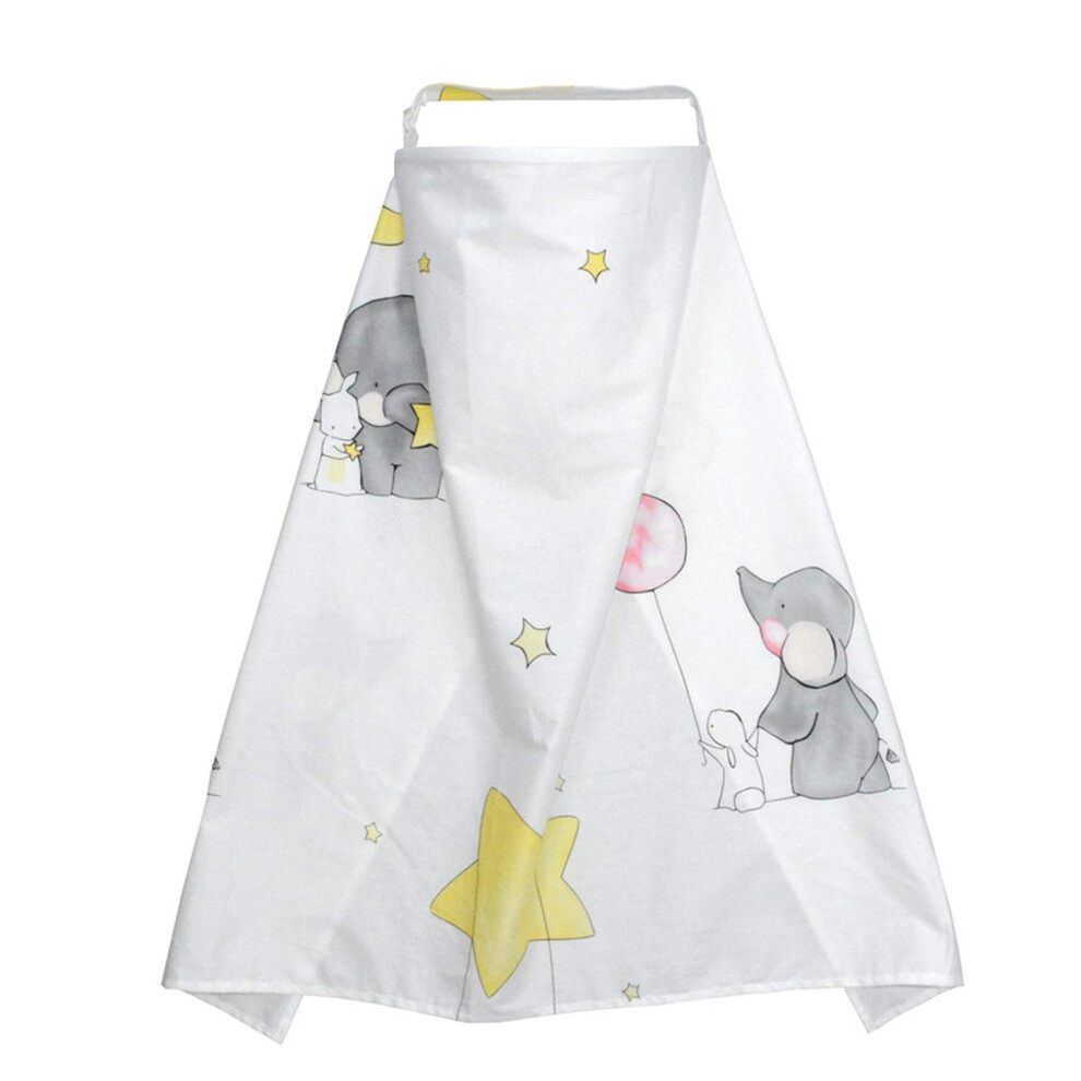 Flamingo and Elephant Cotton Nursing Cover – Breathable Breastfeeding Apron for Baby Feeding Privacy
