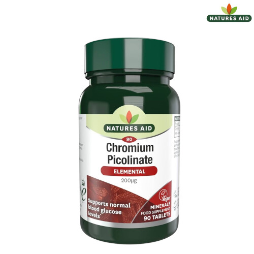 Natures Aid Nature's Aid Chromium Picolinate 200 µg 90 Tablets