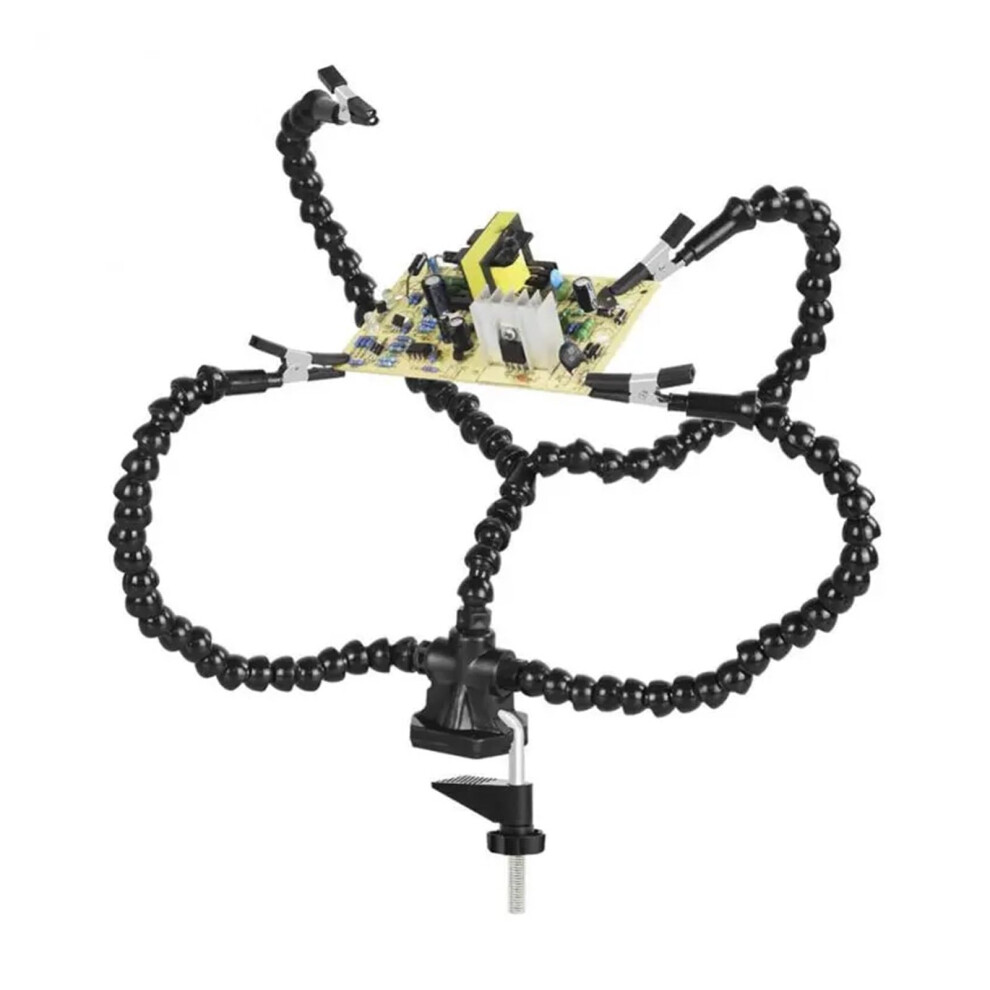 Helping Hands Soldering Station With Led Magnifier And 360 Rotating Clips For Electronics 9113335622630