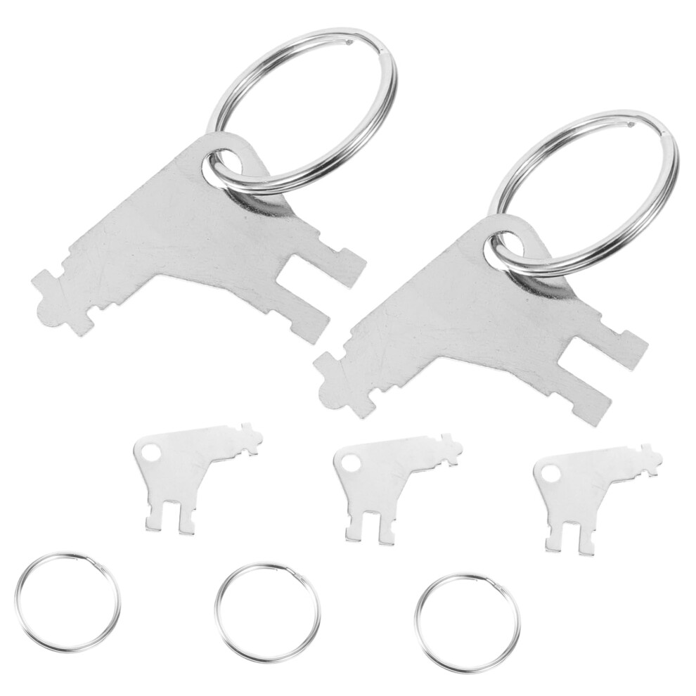 Universal Paper Towel And Toilet Paper Dispenser Keys Set, Durable Metal, 5Pcs With Key Rings 9070919829253