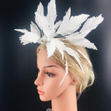 Elegant Feather Bridal Headpiece Veil, Wedding Hair Accessories for Brides and Photoshoots