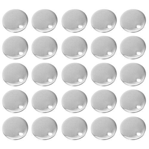 200Stk Silberne Runde Blanko Stempeltags Für Schmuck DIY