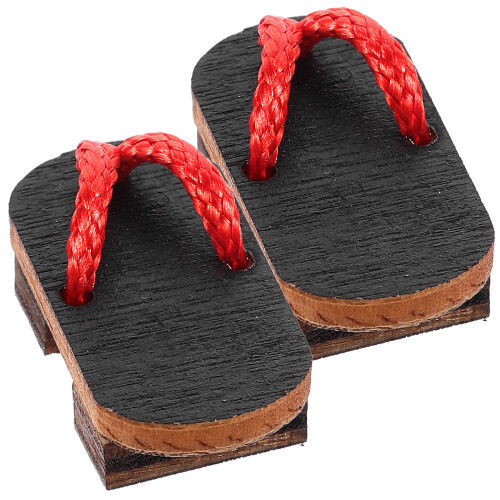 4Paare Holzclogs Handgefertigt Puppenschuh 1