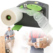 Air Cushion Machine with Speed Inflation, Adjustable Heat Seal, Dual Voltage, MultiFilm Compatible