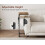 Adjustable C Shaped Side Table with Charging Station, Storage, for Couch or Bed, Rustic Brown 4
