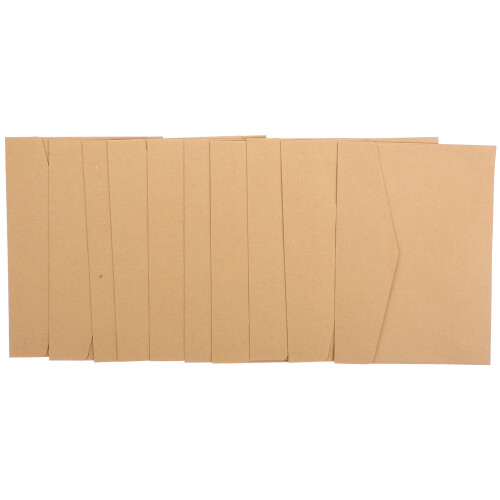 3Sets Stationär Umschläge Hellbraun Kraft Umschläge