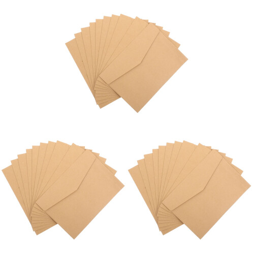 3Sets Stationär Umschläge Hellbraun Kraft Umschläge 1