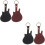 4Stk Gitarren Plectrum Organizer Leder Gitarrenform Multi 6