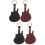 4Stk Gitarren Plectrum Organizer Leder Gitarrenform Multi 7
