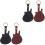 4Stk Gitarren Plectrum Organizer Leder Gitarrenform Multi 3