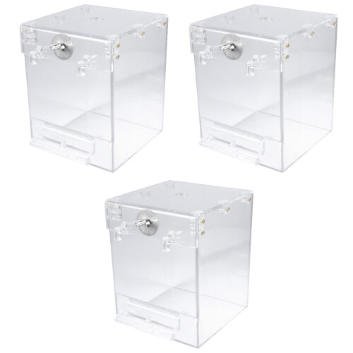 3Pièces Douche Transparent Pour Petits Oiseaux 2