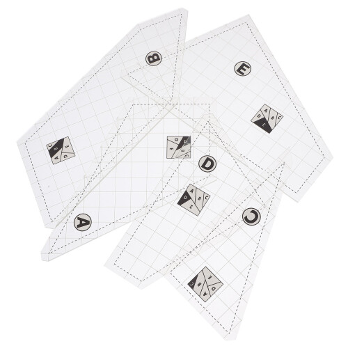 15Pcs Clear Acrylic Quilting Rulers Multi-Pattern Sewing Templates DIY