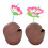 2Pcs Creative Tiki Cocktail Cups Light Brown PP Decorative Bar Cups 7