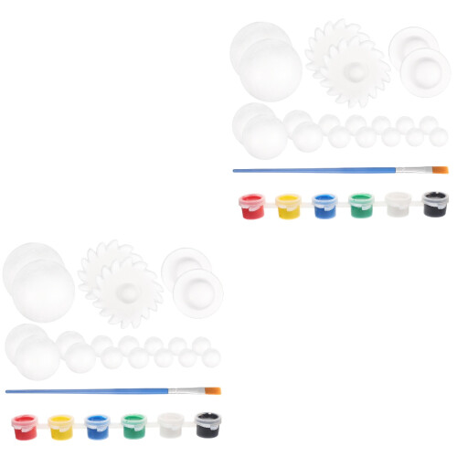 4Sets DIY Planeten Schaumstoffbälle Basteldekoration 2