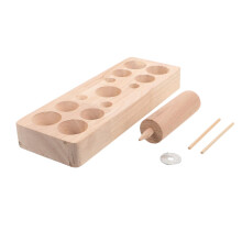 1Set Durable Wooden DIY Moxa Cone Mold Set Beige for Household Use