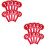 20Pcs Durable Red Scoreboards Handheld Number Paddles for Scoring Use 9