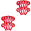 20Pcs Durable Red Scoreboards Handheld Number Paddles for Scoring Use 6