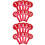 20Pcs Durable Red Scoreboards Handheld Number Paddles for Scoring Use 8