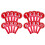 20Pcs Durable Red Scoreboards Handheld Number Paddles for Scoring Use 5