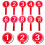 20Pcs Durable Red Scoreboards Handheld Number Paddles for Scoring Use 11
