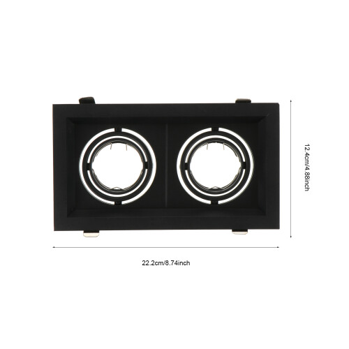 1Stk Schwarz LED Decken Spot Halter Aluminiumlegierung Einstellbar 1