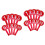 20Pcs Durable Red Scoreboards Handheld Number Paddles for Scoring Use 7