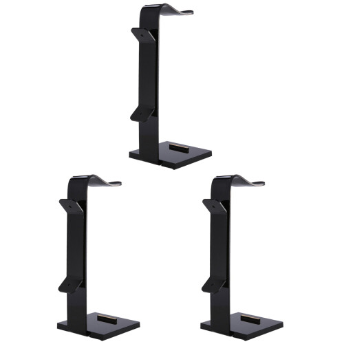 3Pcs Portable Headphone Stand Headset Rack Black Headphone Storage 1