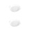 2Pcs White Ceramic Baking Pans Double Handle for Kitchen Oven Use 8