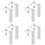4Sets Rust-Resistant White Steel Projector Screen Bracket Wall Mount 7