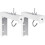 4Sets Rust-Resistant White Steel Projector Screen Bracket Wall Mount 11