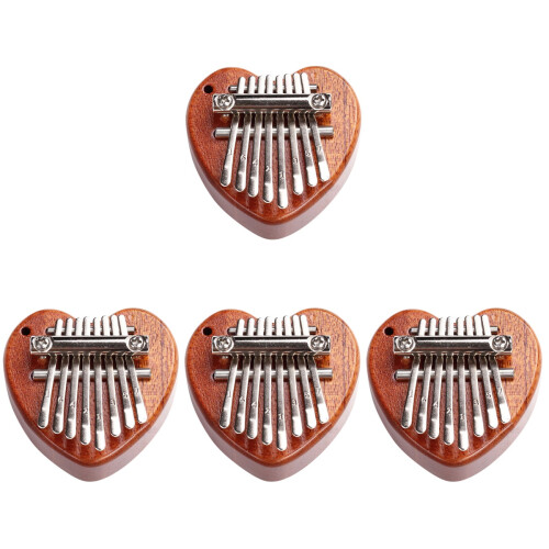 4Sets Beginners Thumb Piano Bruin 8 Toetsen Speelgoed 2