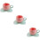 3Sets Decorative Pink Coffee Mugs with Saucer Ceramic 9