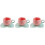 3Sets Decorative Pink Coffee Mugs with Saucer Ceramic 4