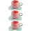 3Sets Decorative Pink Coffee Mugs with Saucer Ceramic 8