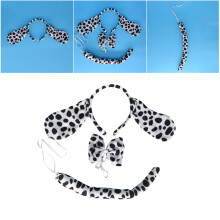 15Sets Puppy Ears Headband Tail Bowtie Fancy Dress Costume Accessories
