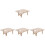 4pcs Folding Wine Table Wooden Mini Wine Rack 2