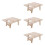 4pcs Folding Wine Table Wooden Mini Wine Rack 6