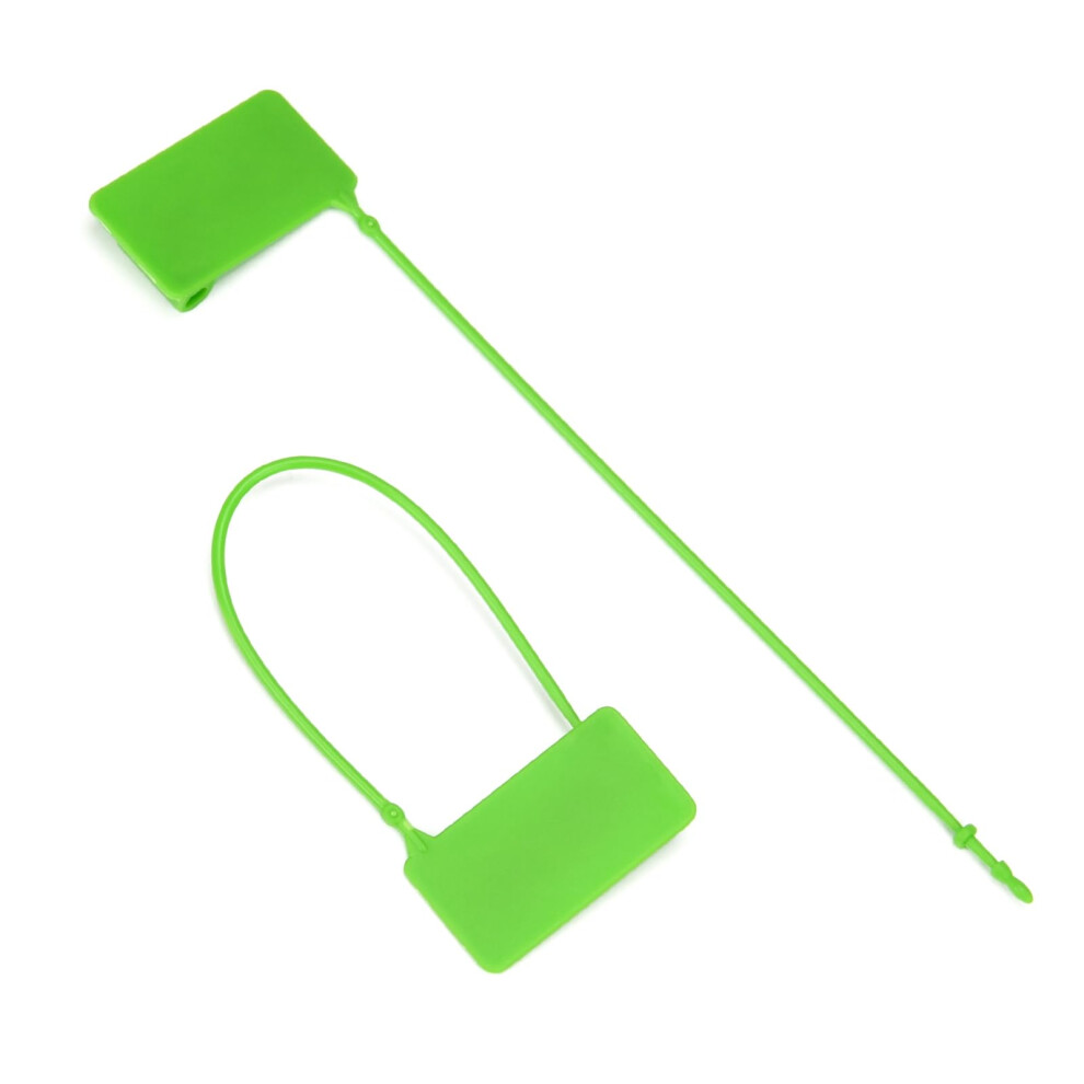 100 Pcs Green Numbered Plastic Security Padlock Seals With Tamper Evident Lock And Writable Id Area 9070919830815