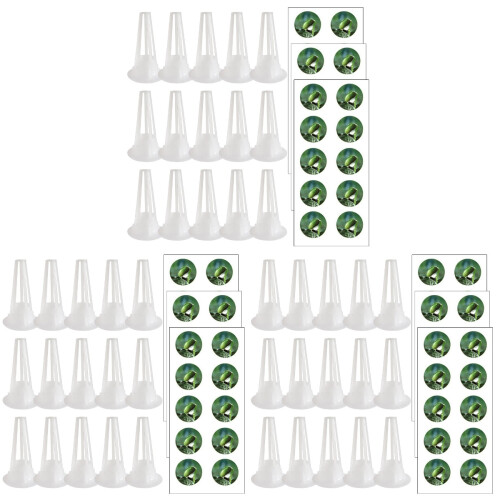 3Sets White Hydroponic Grow Baskets Durable Soilless Planting Cups 1