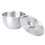 2Pcs Silver Stainless Steel Steamed Egg Bowls Kitchenware 2